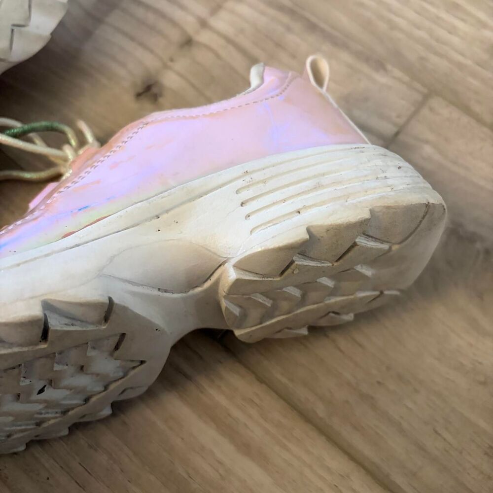 Forever-21 Women's Pink and White Trainers - Picture 5 of 7